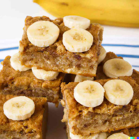 Peanut Butter, Banana and Graham Cracker Cookie Bars