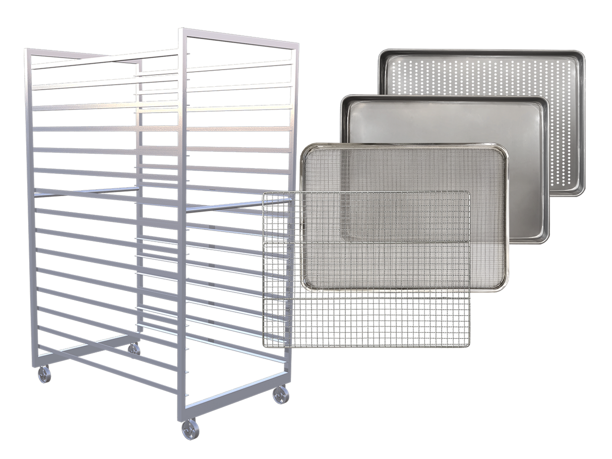 4 Trolley / 120 - 240 Tray / 35.3 - 70.7m² Total tray area
